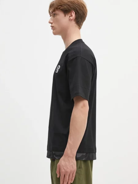 AAPE t-shirt Fancy Main z aplikacją czarny