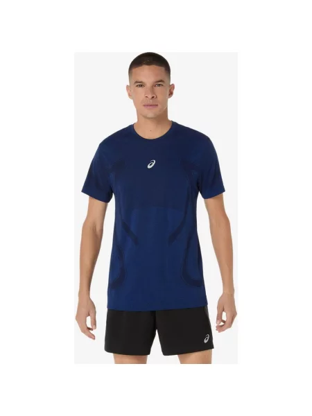 Koszulka ASICS Road Seamless granatowa S niebieska