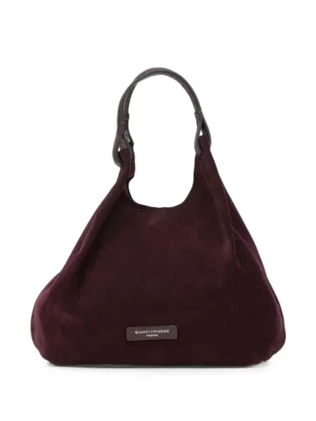 Geantă shopper Gianni Chiarini din piele de căprioară roșu