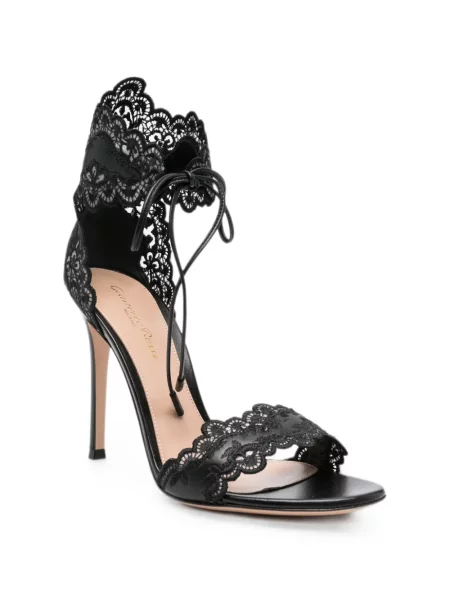 Sandale Gianvito Rossi din dantelă negru
