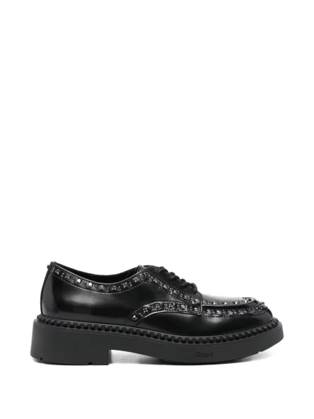 Pantofi derby Ash din piele cu tepi negru