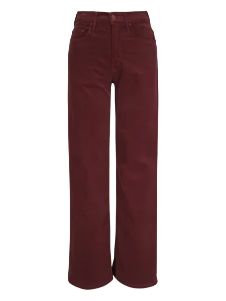 Jeansy Mother sztruksowe czerwone