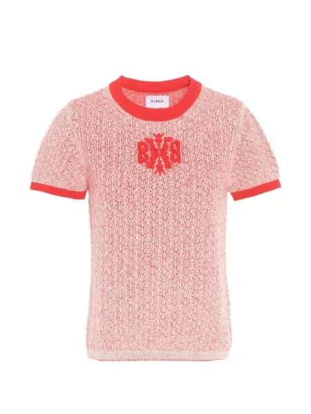 Top Barrie z kaszmiru z autografem czerwony