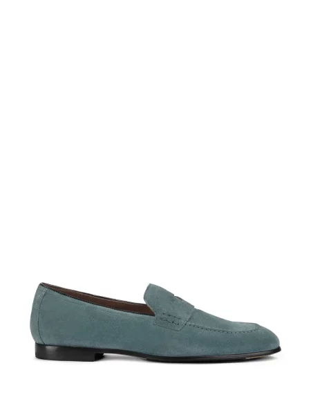 Pantofi loafer Doucal's din piele de căprioară albastru