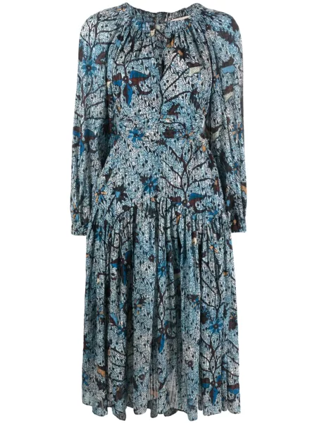 Rochie midi Ulla Johnson până la genunchi de costum albastru