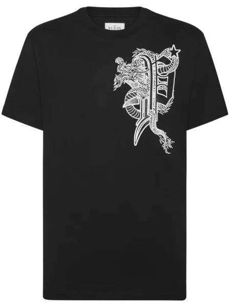 Tricou Philipp Plein cu imagine negru