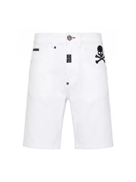 Szorty jeansowe Philipp Plein białe