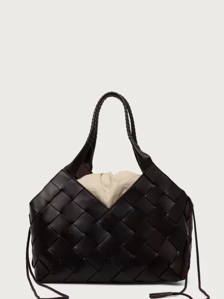 Geantă shopper Dragon Diffusion din piele maro
