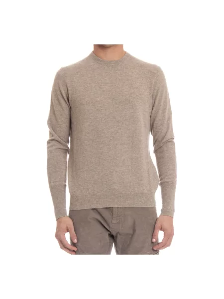 Sweter Ballantyne z okrągłym dekoltem szary