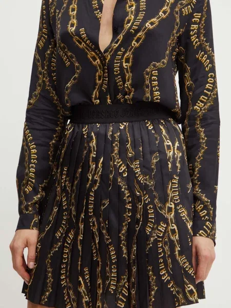 Fustă din denim Versace Jeans Couture negru