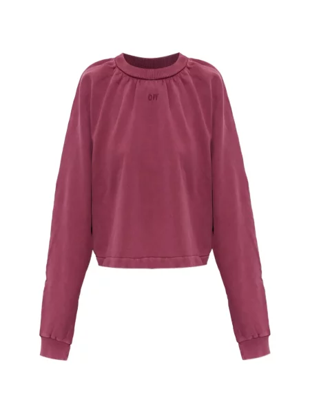Decupat hanorac Off-white cu autograf alb