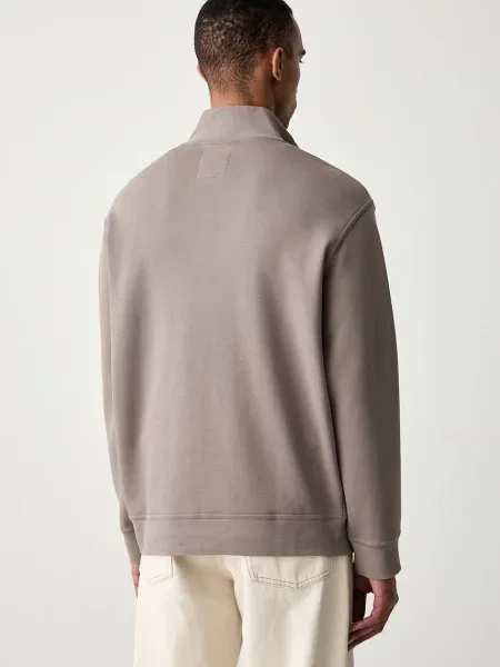 Armani Exchange Bluzy Mężczyzna Szary Sweter z Zamkiem brązowy