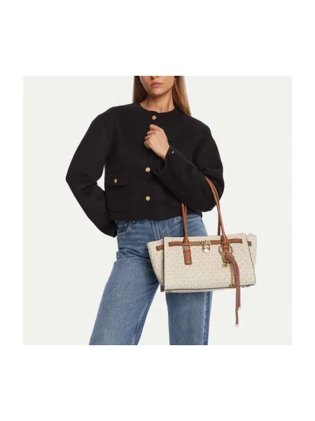 MICHAEL Michael Kors Kabelka na rameno koňaková / pastelovo žltá béžová
