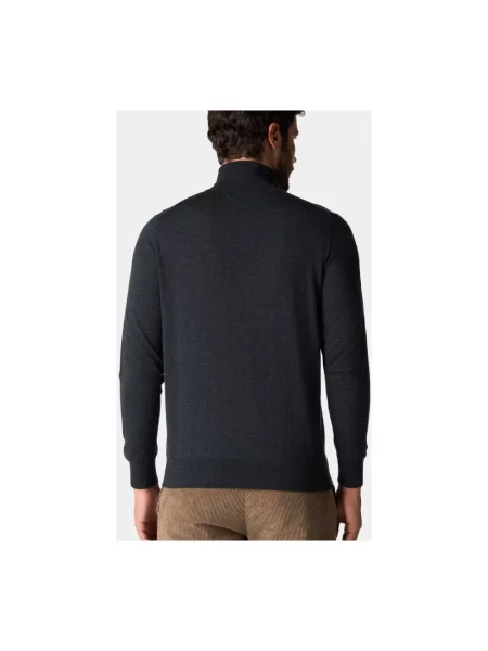 Sweter z golfem Brooks Brothers wełniany szary