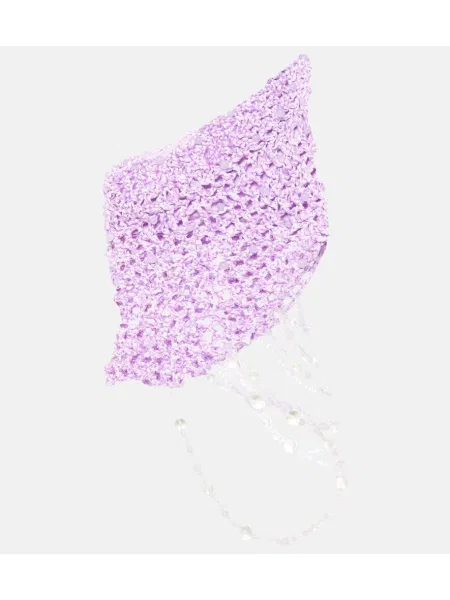 Top Susan Fang z koralikami fioletowy