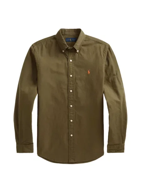 Tricou polo Polo Ralph Lauren cu glugă cu blană cu broderie roșu