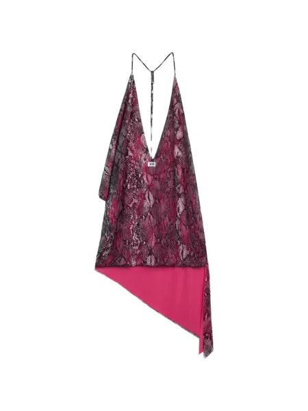 Rochie Gcds cu imagine asimetrică roz