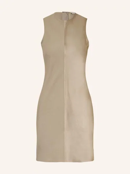 Ami Paris Sukienka Satynowa beige beżowa