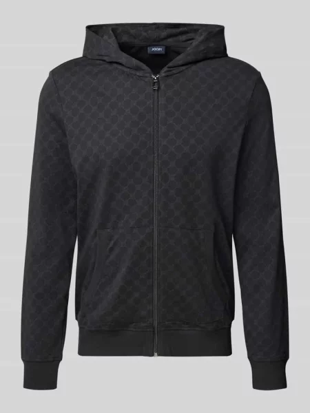 Bluza rozpinana ze wzorem z logo i kapturem Joop! Collection