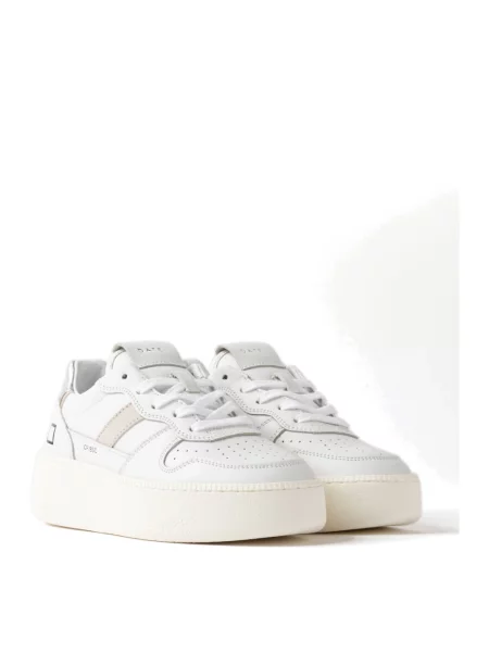 Sneakersy D.a.t.e. skórzane na platformie białe