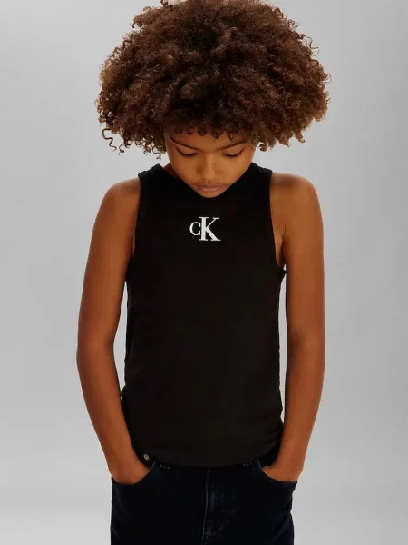 Dětské top Calvin Klein Jeans černý