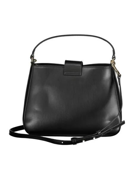 Lniana torebka Tommy Hilfiger czarna