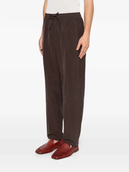 Kalhoty Umit Benan se stahovací šňůrkou hnědé