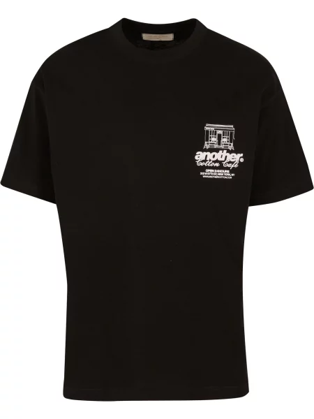 Another Cotton Lab Tricou Sunday Morning negru alb