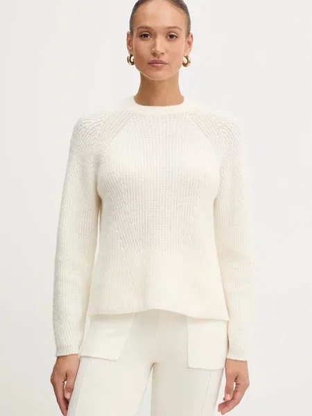 Twinset pulover din amestec de lână de alpaca bej