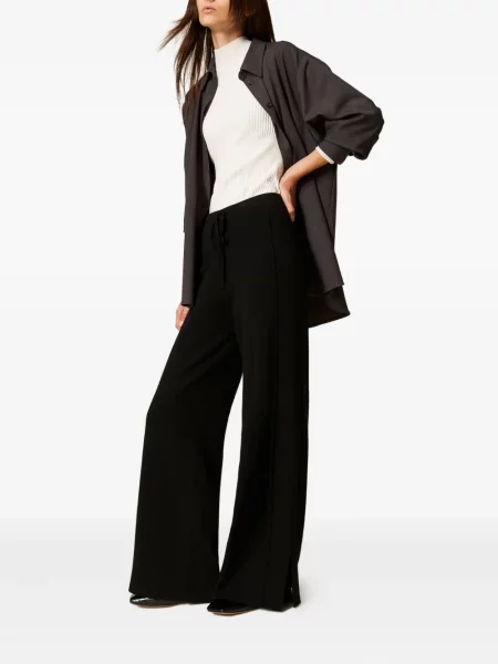 Pantaloni Twinset cu crăpătură negru