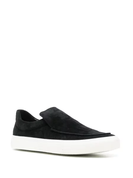 Sneakerși James Perse din piele de căprioară negru