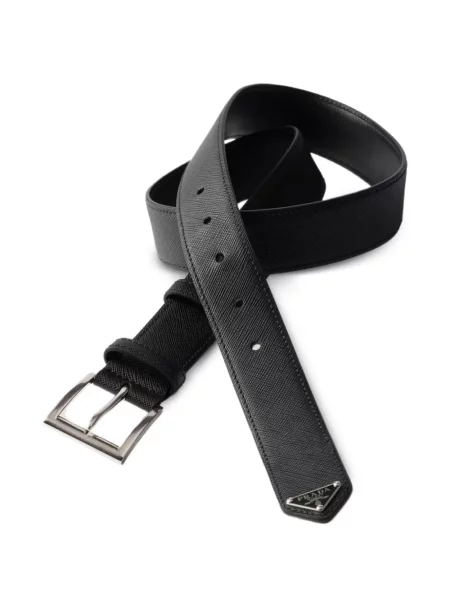 Cu centură curea Prada din piele negru