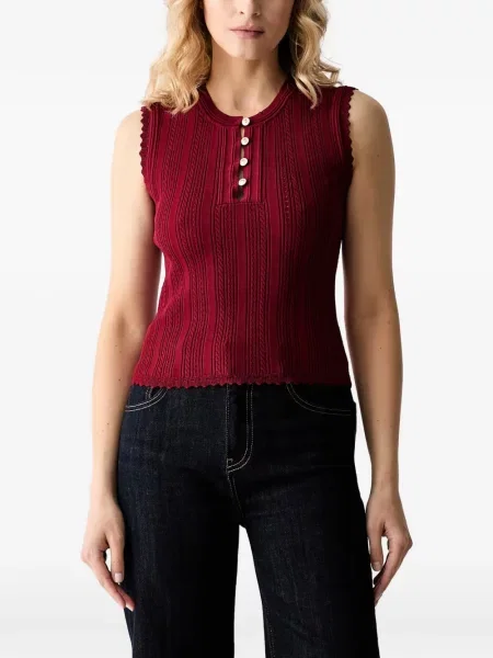 Top Guess tricotate roșu