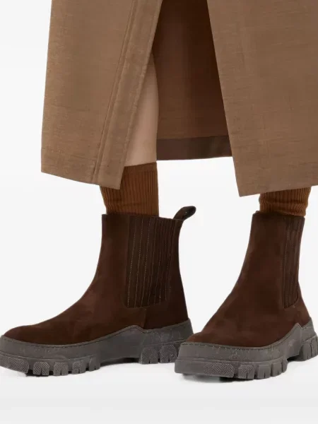 Členkové topánky Weekend Max Mara hnedá