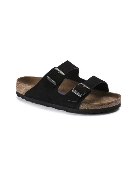 Klapki Birkenstock skórzane czarne