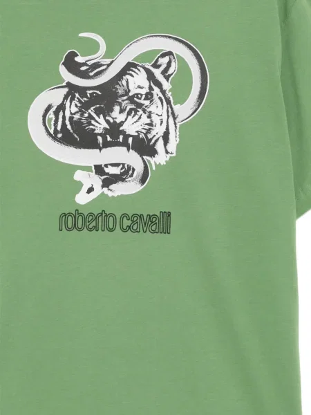 Tricou Roberto Cavalli cu imagine verde