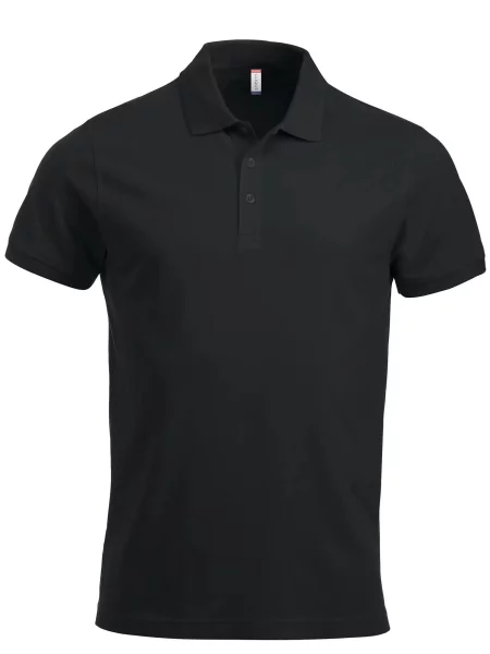 Clique Classic Lincoln S/S koszulka polo z bawełny nowoczesny krój – black czarna