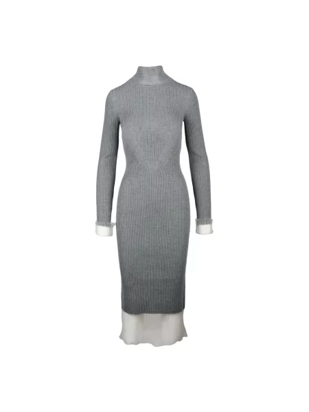 Długa sukienka maxi Sportmax tiulowa szara