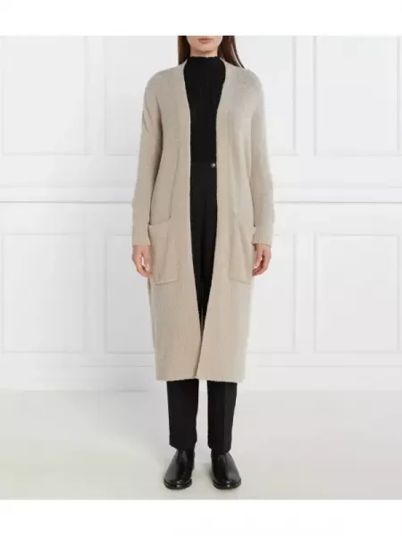 Marella SPORT De lână cardigan | Relaxed fit bej