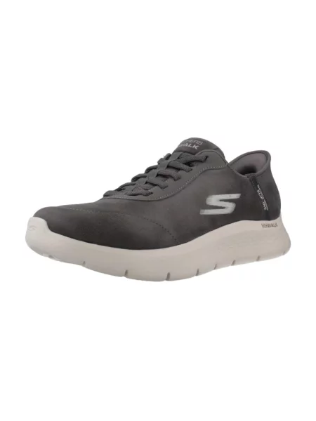 Sneakersy Skechers skórzane szare