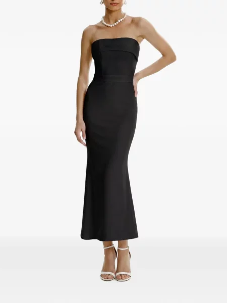 Rochie maxi Framboise fără bretele negru