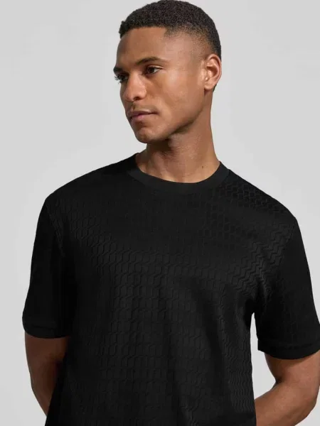 T-shirt o kroju regular fit z czystej Model THOMSON' Boss czarna