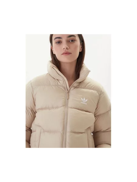 Krátká bunda Adidas Originals s kamínky béžová