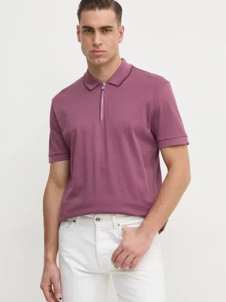 BOSS polo de neted roz