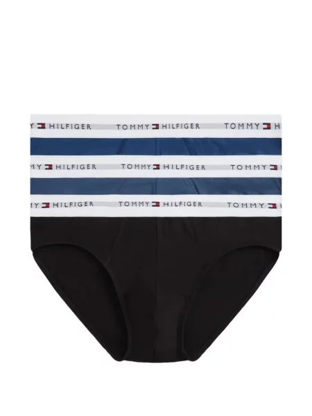 Σλιπ σετ Tommy Hilfiger με αυτόγραφο μαύρο