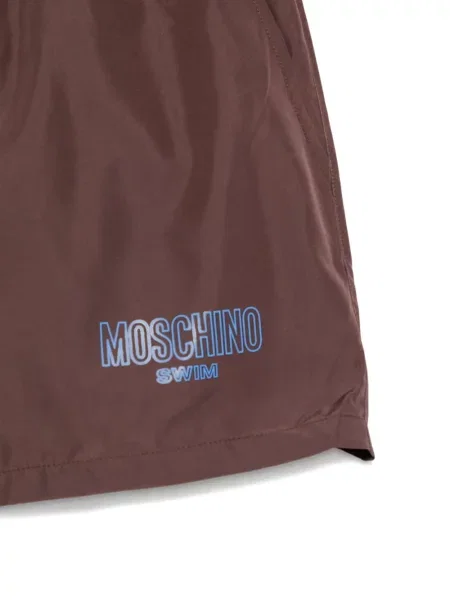 Slip de baie Moschino cu imagine cu cordon maro