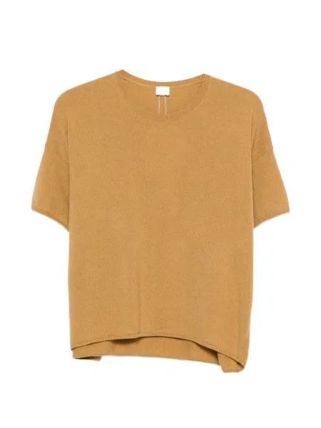 Scurt tricou C.t.plage din cașmir galben