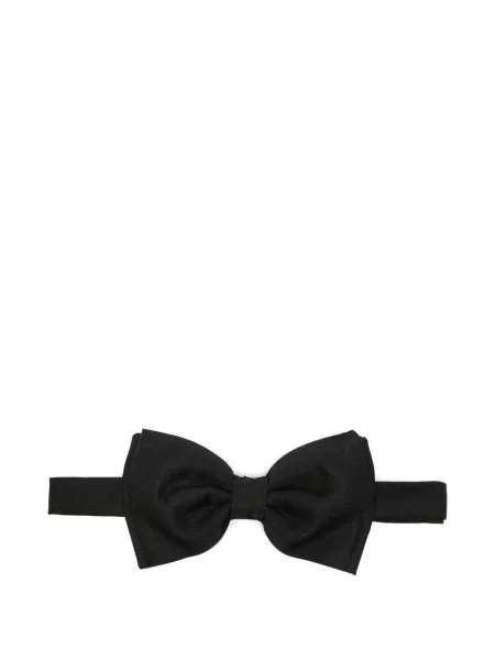 Cravată Lardini cu funde din țesătură twill negru