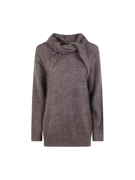 Sweter Parosh wełniany brązowy