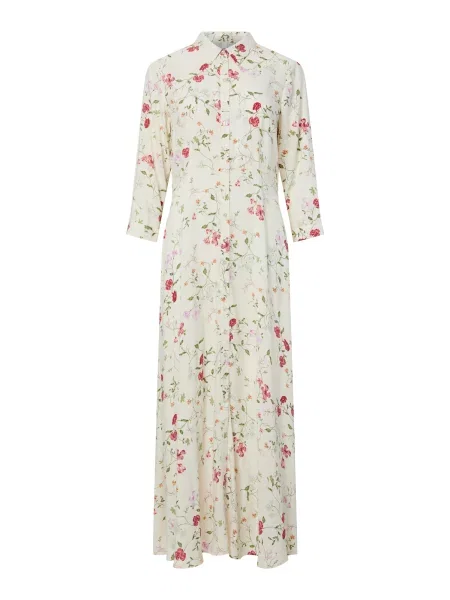 YAS Rochie tip bluză YASSAVANNA verde / mov orhidee / roşu închis alb